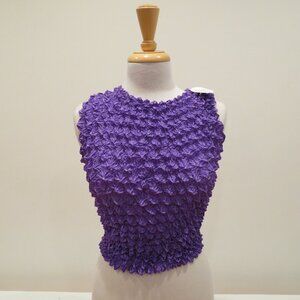 Women F.C One Size Fits Most Bubble Crinkle Popcorn Sleeveless Stretchy Tank Top